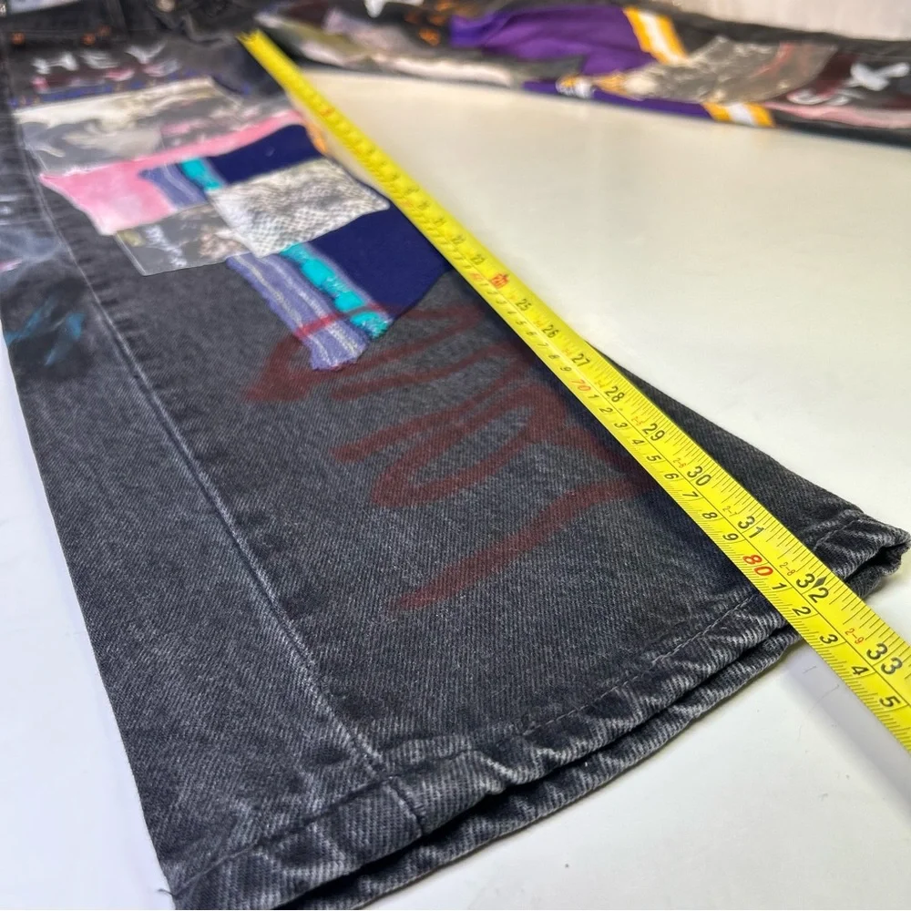 Guernika Levi’s 501 Hand-Painted Jeans Reworked Art Denim Collectible 29x34 RARE - Picture 6 of 16